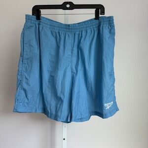 Reebok Mens‎ XL Blue Nylon Running Gym Athletic Shorts